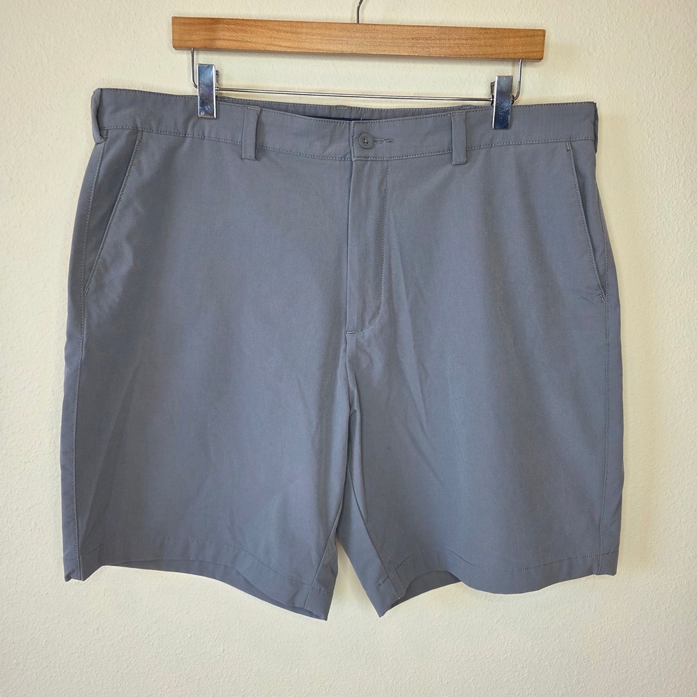 Fish Hippie Mens Gray Performance Stretch Golf Fishing Shorts Size 38